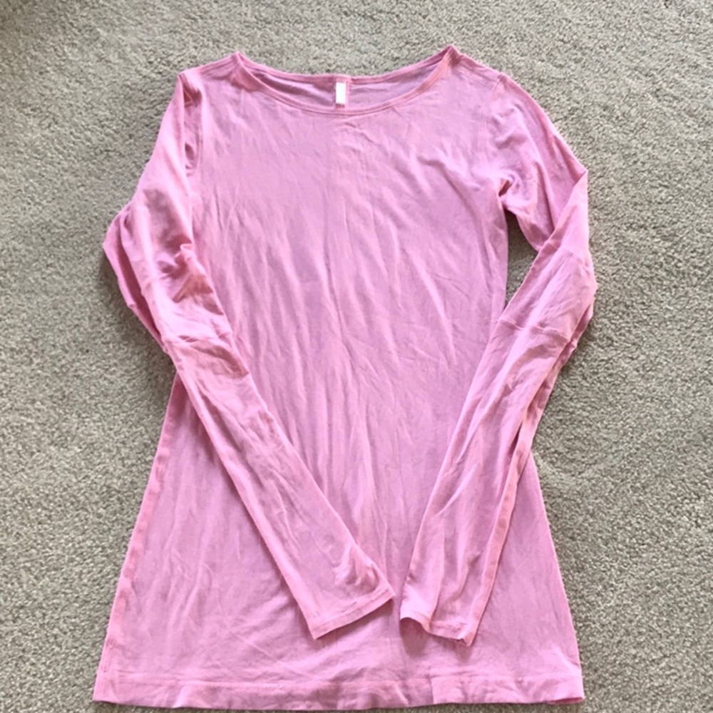 Lululemon pink long sleeved T shirt